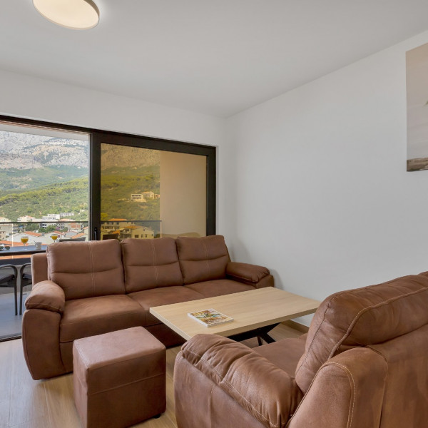 Living room, Apartmani Lux in Tučepi, Apartments Lux in Tučepi with sea view, elevator, and garage, Dalmatia - Croatia Tučepi