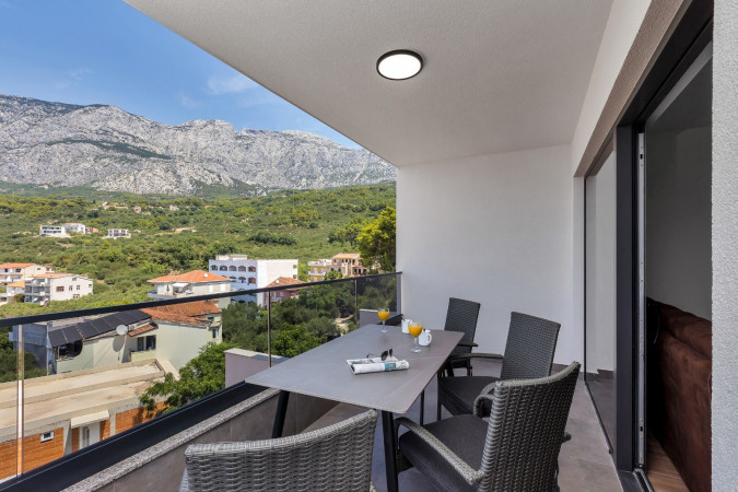 Studio Apartment 2+1, Apartments Lux in Tučepi mit Meerblick, Aufzug und Garage, Dalmatien - Kroatien Tučepi
