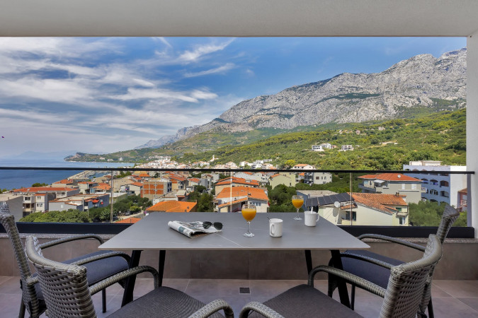 Apartment 2+2, Apartments Lux in Tučepi mit Meerblick, Aufzug und Garage, Dalmatien - Kroatien Tučepi