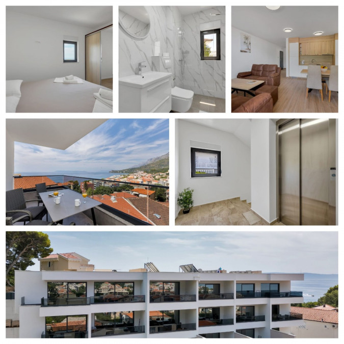 Apartment 4+2, Apartments Lux in Tučepi mit Meerblick, Aufzug und Garage, Dalmatien - Kroatien Tučepi